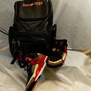 Air Jordan Spizike KC & Blactags Leather Backpack